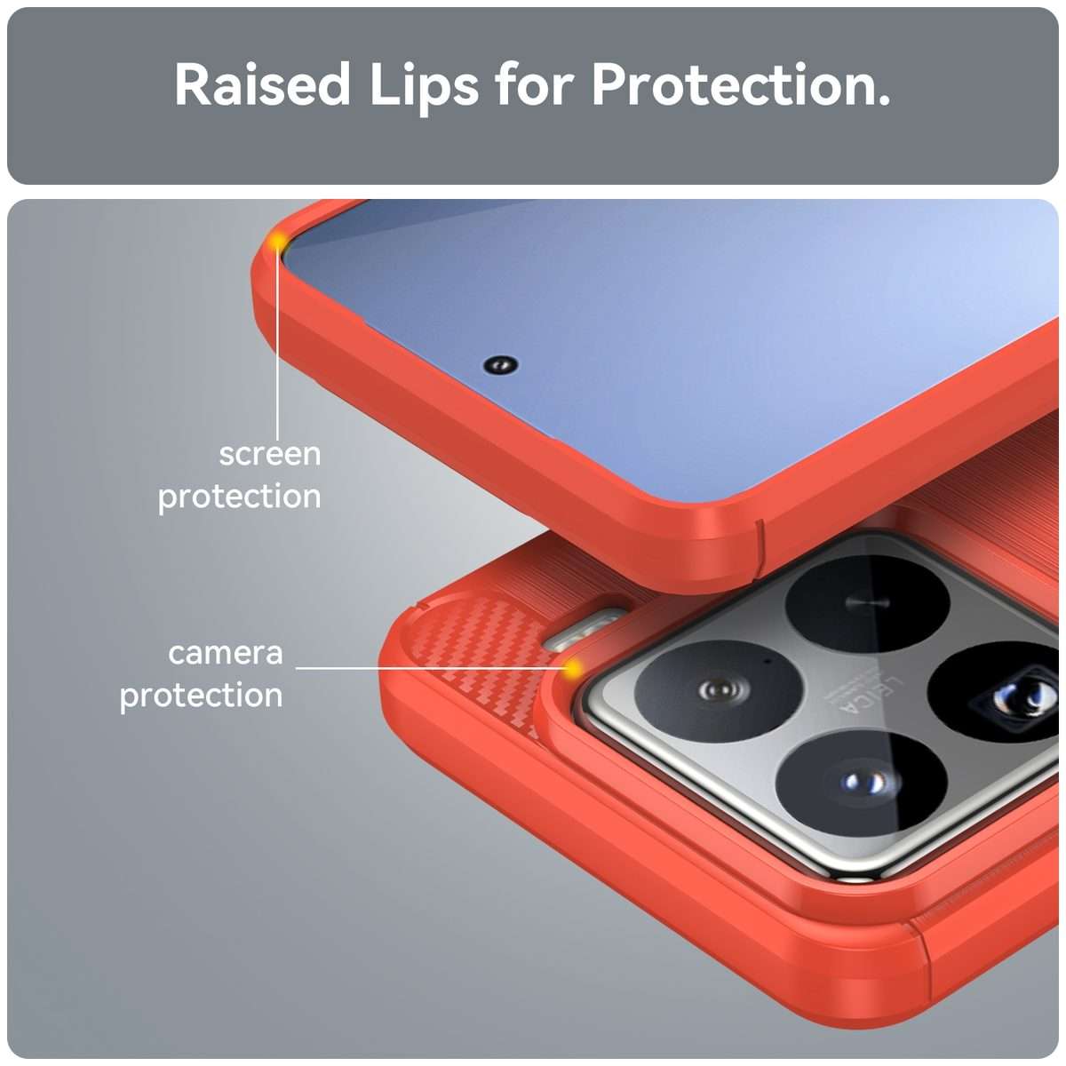 For Xiaomi 15 Pro Carbon Fiber Brushed Texture TPU Phone Case(Red)