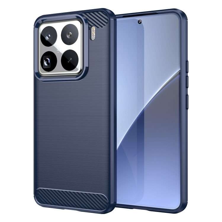 For Xiaomi 15 Pro Carbon Fiber Brushed Texture TPU Phone Case(Blue)