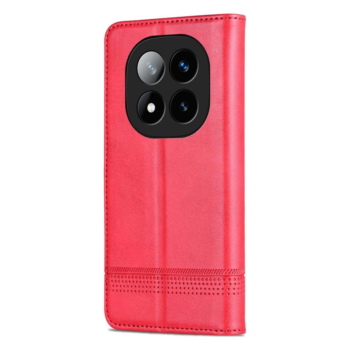 For Redmi Note 14 Pro+ 5G AZNS Magnetic Calf Texture Flip Leather Phone Case(Red)