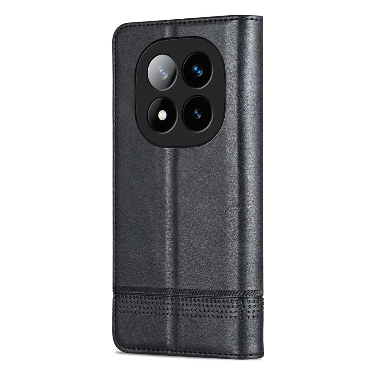 For Redmi Note 14 Pro+ 5G AZNS Magnetic Calf Texture Flip Leather Phone Case(Black)