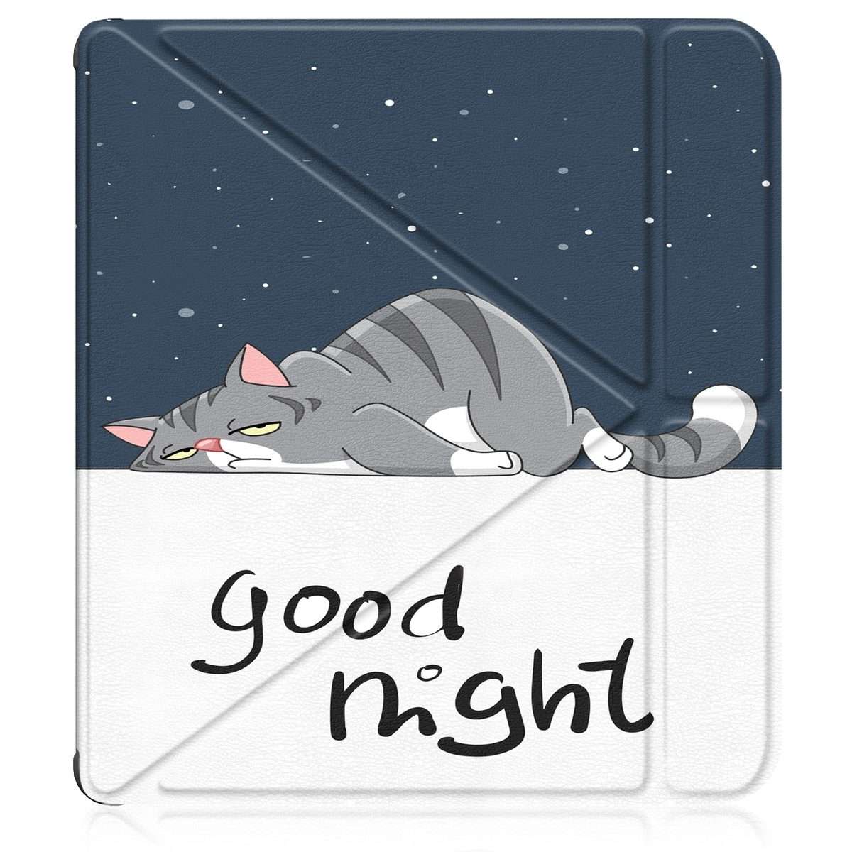 For Kobo Libra Colour 2024 Solid Color Deformation TPU Leather Smart Tablet Case(Lazy Cat)