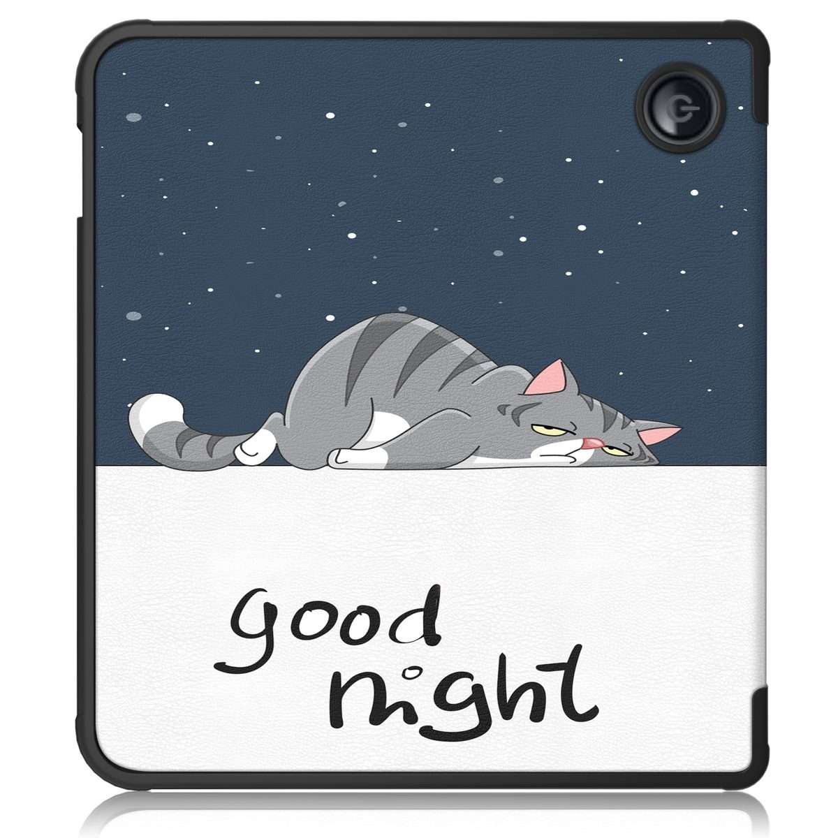 For Kobo Libra Colour 2024 Solid Color Deformation TPU Leather Smart Tablet Case(Lazy Cat)