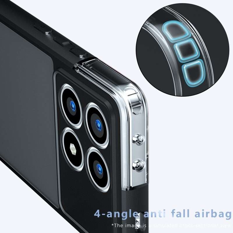 For Xiaomi Poco F6 Pro Armor Precise Hole PC Hybrid TPU Phone Case(Transparent)