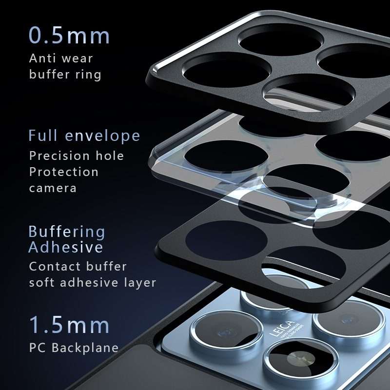For Xiaomi 14T Pro Armor Precise Hole PC Hybrid TPU Phone Case(Transparent)