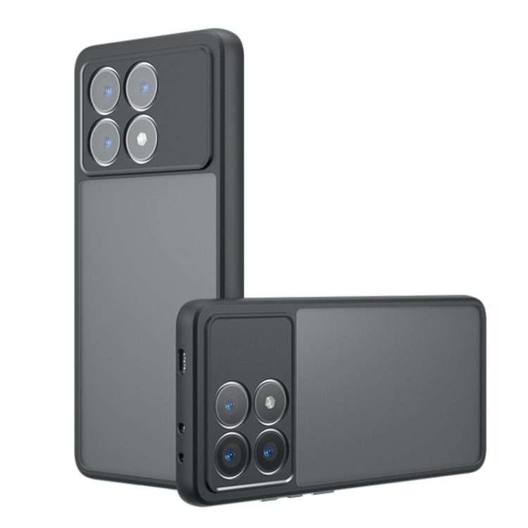 For Xiaomi Poco F6 Pro Armor Precise Hole PC Hybrid TPU Phone Case(Frosted Black)