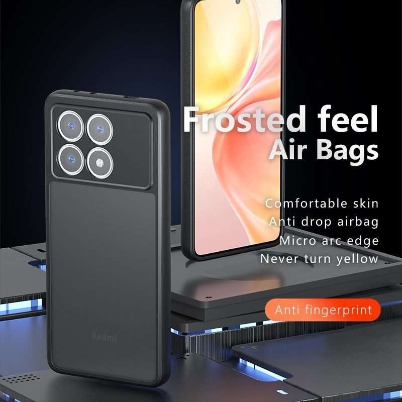 For Xiaomi Poco F6 Pro Armor Precise Hole PC Hybrid TPU Phone Case(Frosted Black)