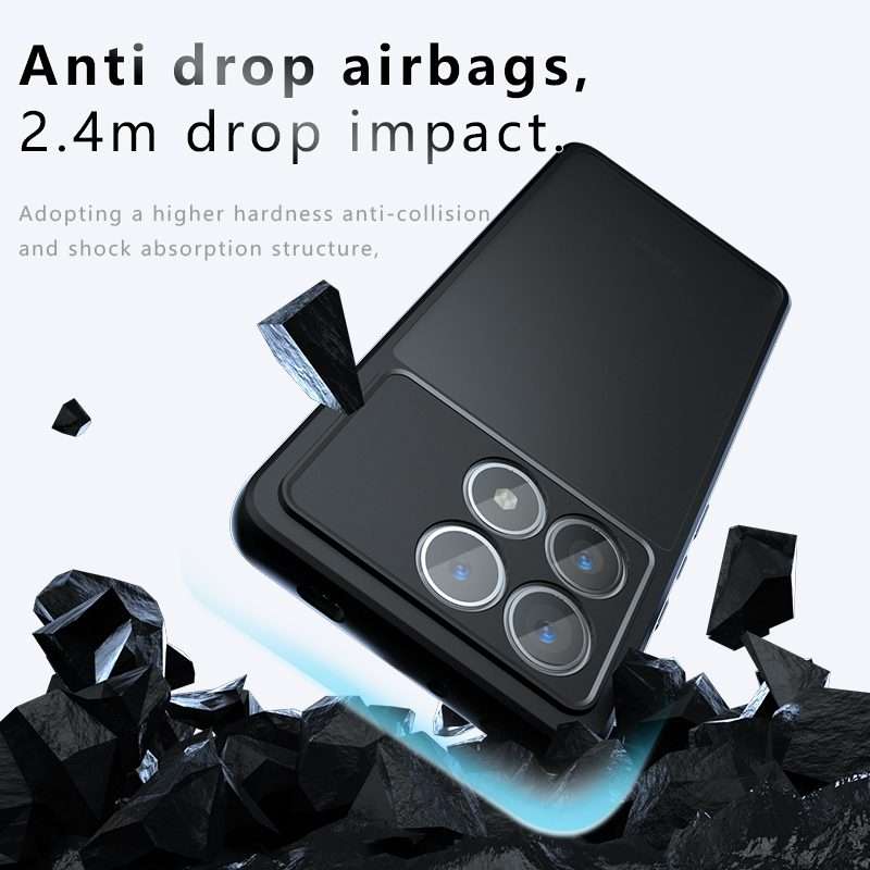 For Xiaomi Poco F6 Pro Armor Precise Hole PC Hybrid TPU Phone Case(Frosted Black)