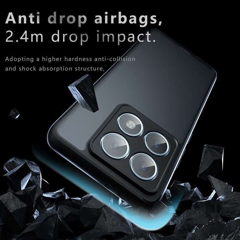 For Xiaomi 14T Pro Armor Precise Hole PC Hybrid TPU Phone Case(Frosted Black)