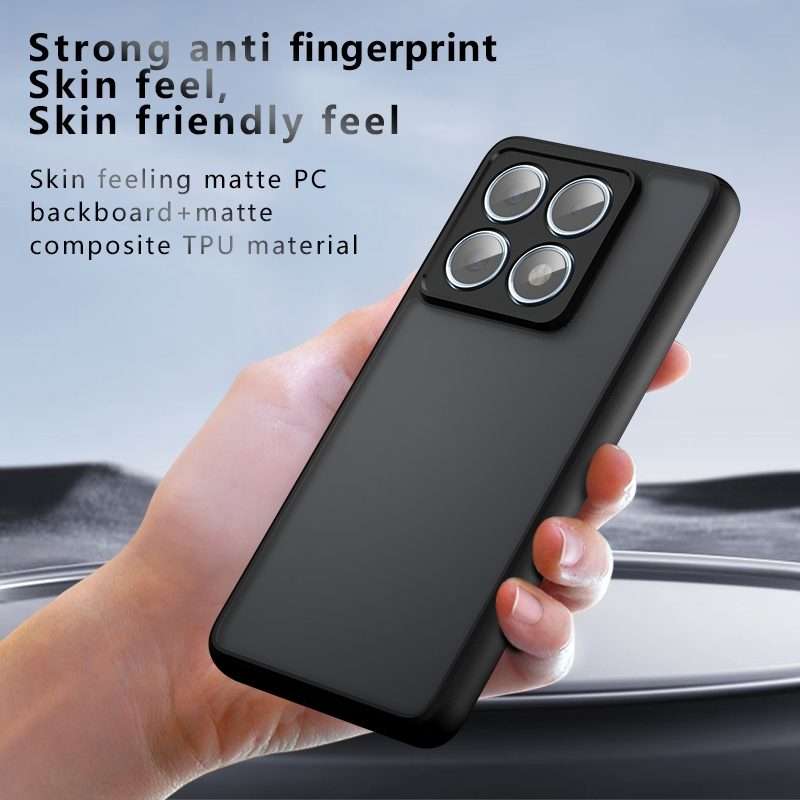 For Xiaomi 14T Pro Armor Precise Hole PC Hybrid TPU Phone Case(Frosted Black)
