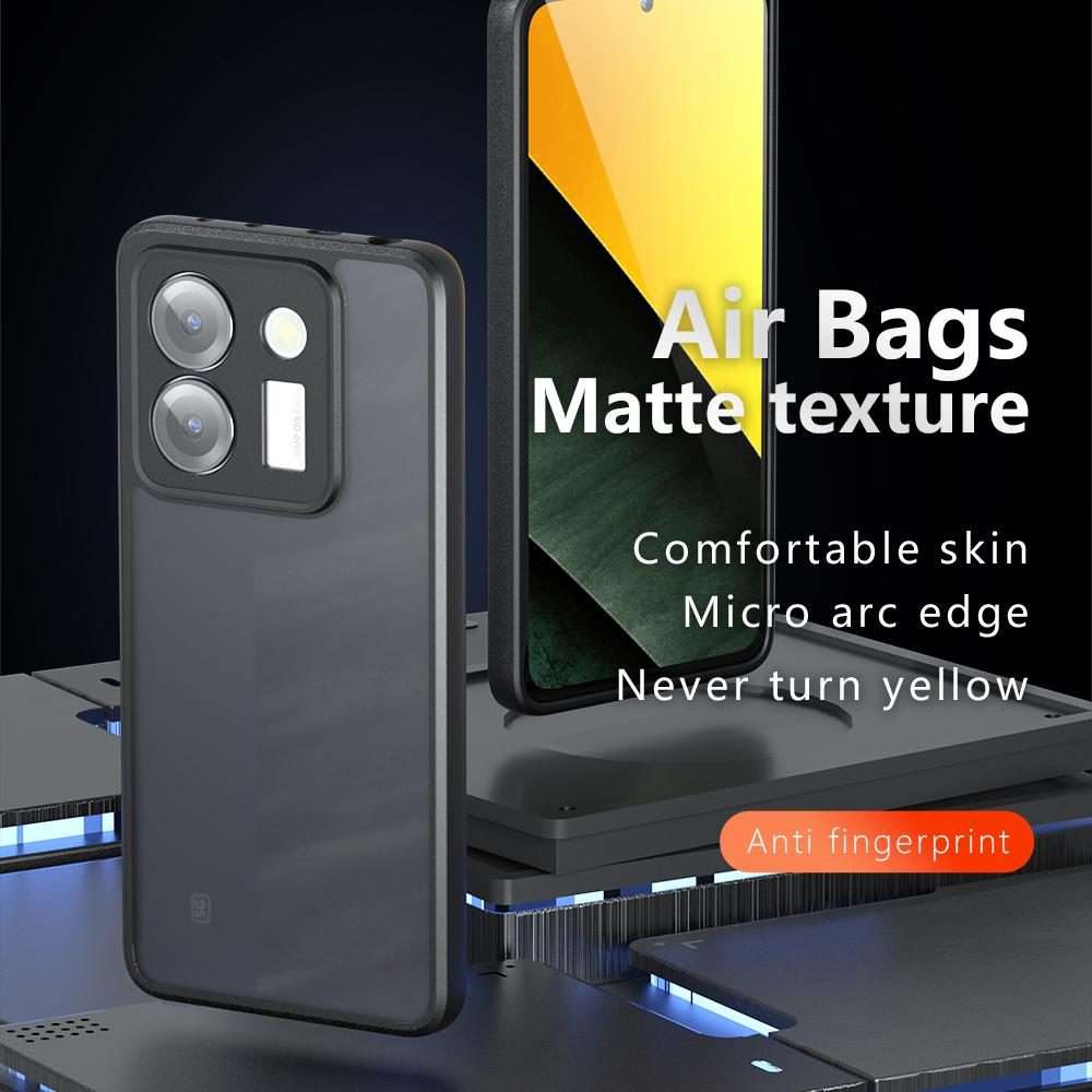 For Xiaomi Poco M7 Pro 5G Armor Precise Hole PC Hybrid TPU Phone Case(Frosted Black)
