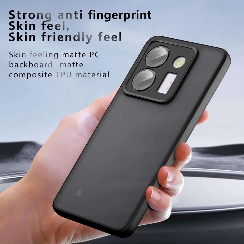 For Xiaomi Poco M7 Pro 5G Armor Precise Hole PC Hybrid TPU Phone Case(Frosted Black)