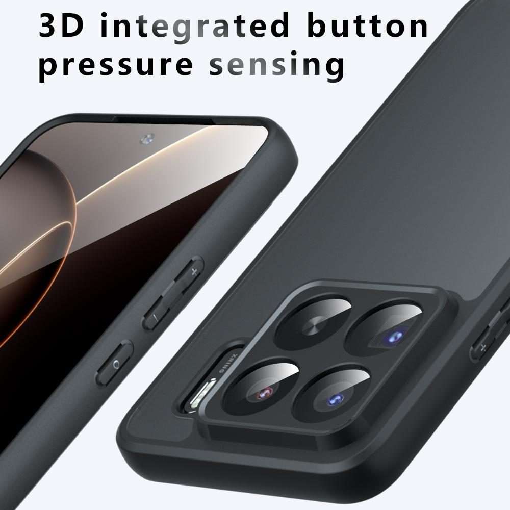 For Xiaomi 15S Pro Armor Precise Hole PC Hybrid TPU Phone Case(Frosted Black)