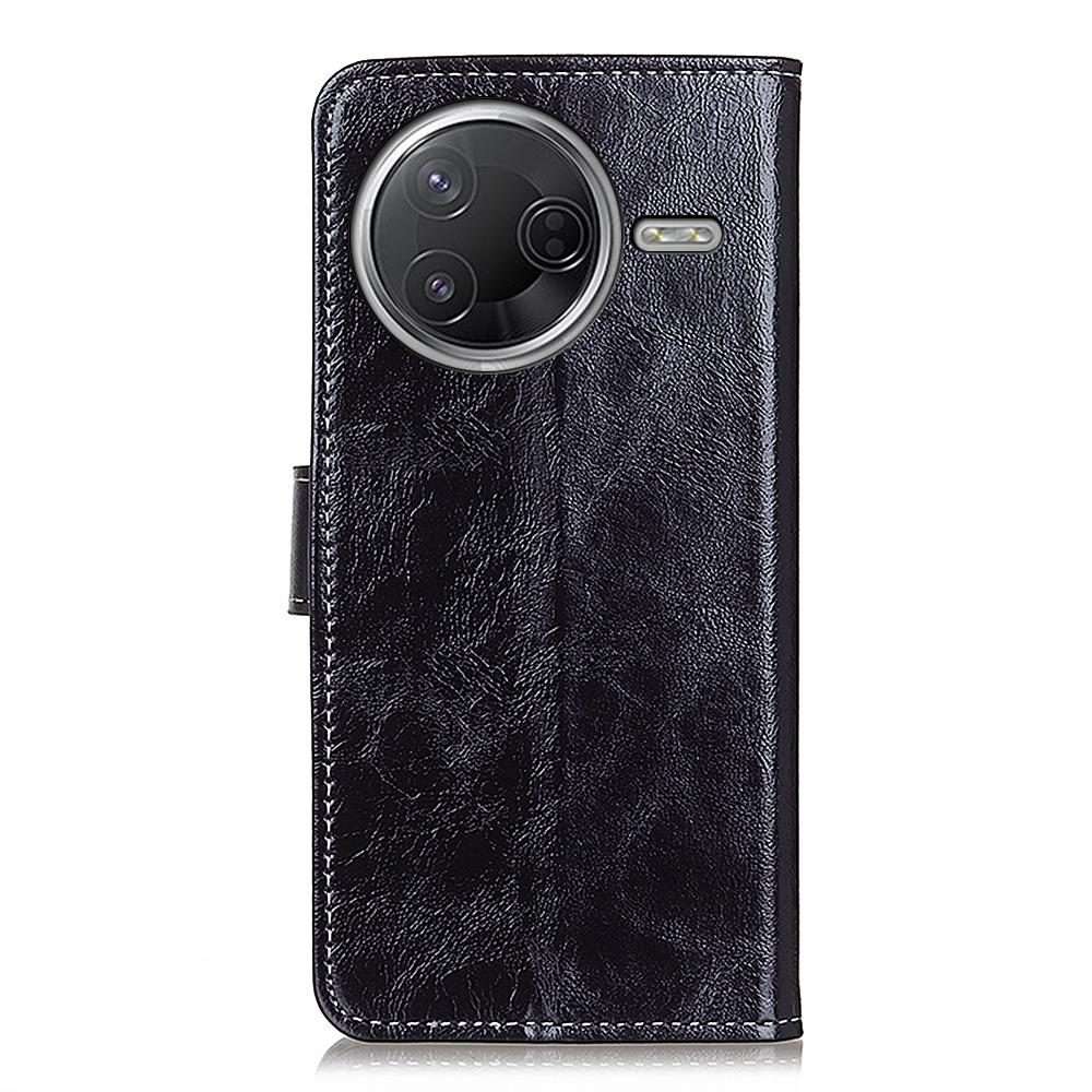 For Redmi K80 / K80 Pro Retro Crazy Horse Texture Leather Phone Case(Black)