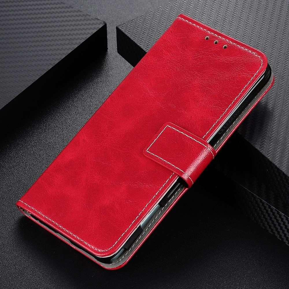 For Redmi K80 / K80 Pro Retro Crazy Horse Texture Leather Phone Case(Red)