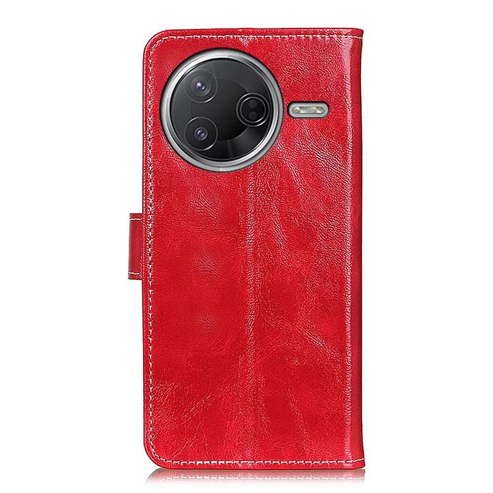 For Redmi K80 / K80 Pro Retro Crazy Horse Texture Leather Phone Case(Red)