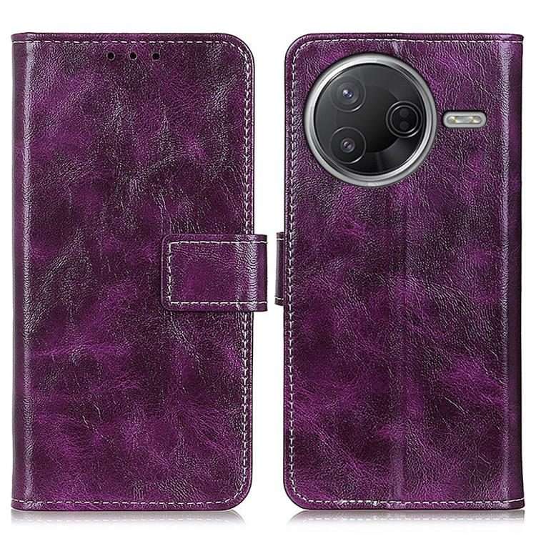 For Redmi K80 / K80 Pro Retro Crazy Horse Texture Leather Phone Case(Purple)