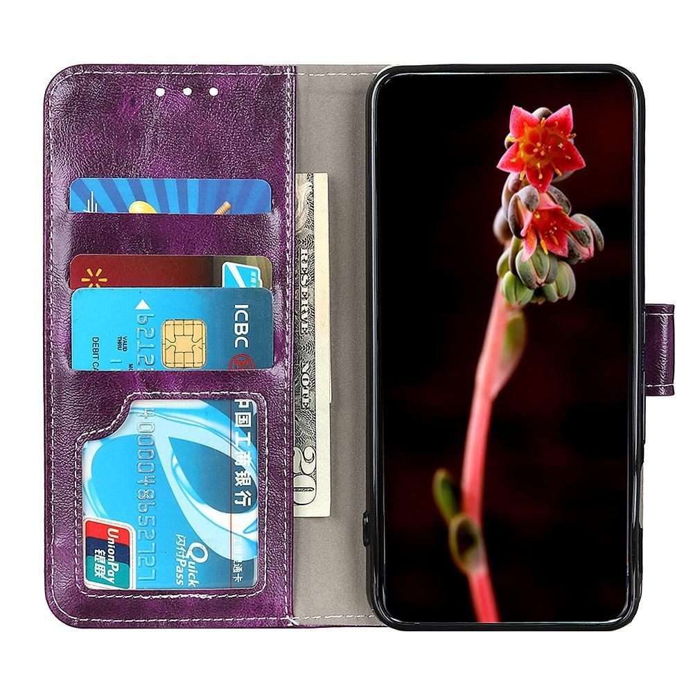 For Redmi K80 / K80 Pro Retro Crazy Horse Texture Leather Phone Case(Purple)