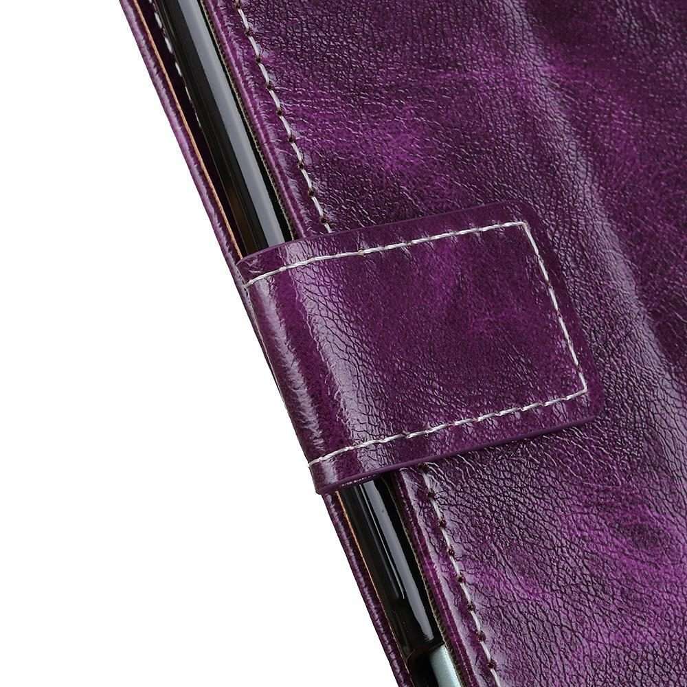 For Redmi K80 / K80 Pro Retro Crazy Horse Texture Leather Phone Case(Purple)