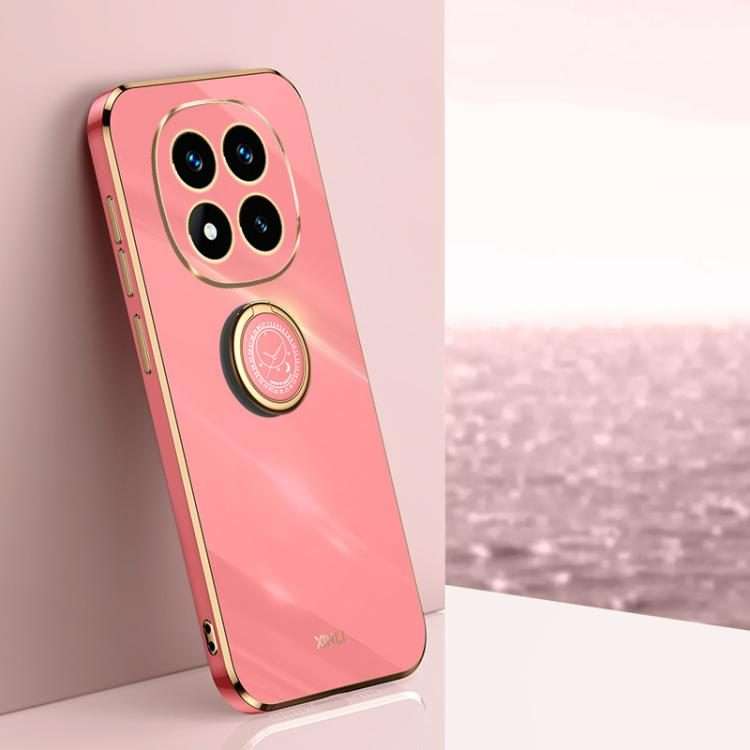 For Redmi Note 14 Pro 4G Global XINLI Straight Edge 6D Electroplate TPU Phone C ... (Hawthorn Red)