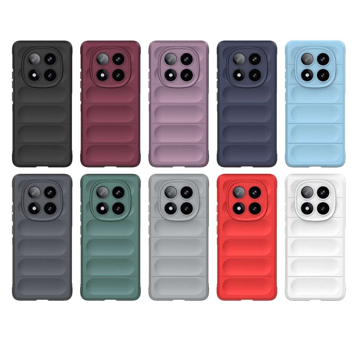For Redmi Note 14 Pro 5G Magic Shield TPU + Flannel Phone Case(Black)