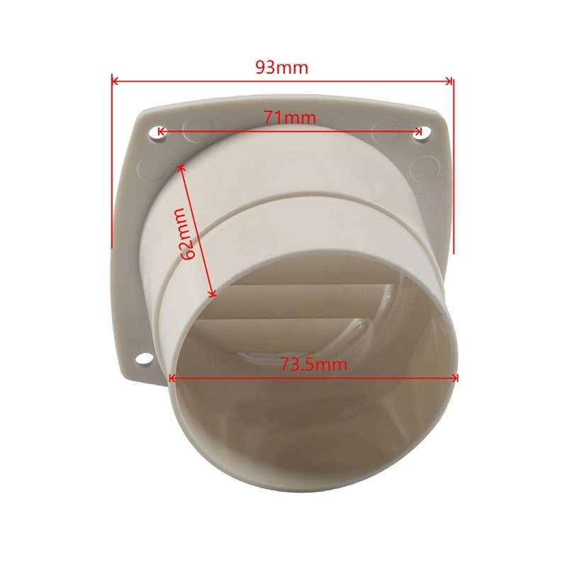 Yacht / RV 93.5mm Louvered Vents with Screws(White)