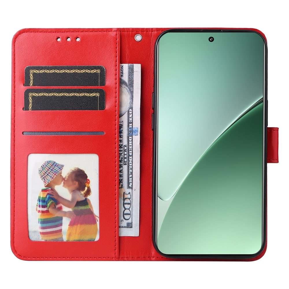 For Xiaomi 15 Pro Embossed Sunflower Leather Phone Case(Red)