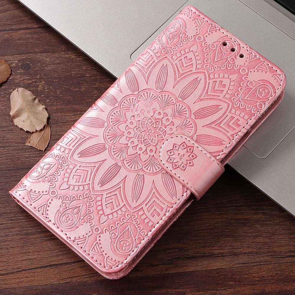 For Xiaomi 15T Pro 5G Embossed Sunflower Leather Phone Case(Pink)