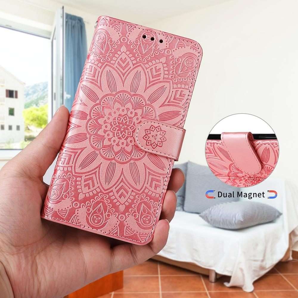 For Xiaomi 15T Pro 5G Embossed Sunflower Leather Phone Case(Pink)