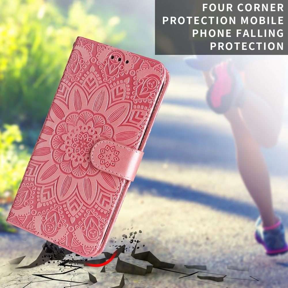 For Xiaomi 15T Pro 5G Embossed Sunflower Leather Phone Case(Pink)