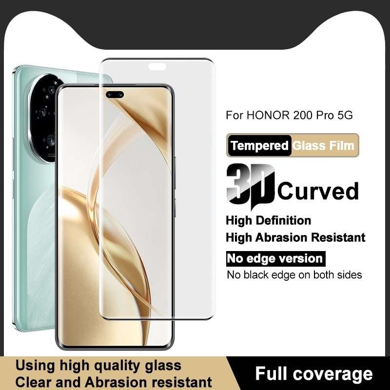 For Honor 200 Pro imak No Edge Version 3D Curved Full Screen Tempered Glass Film