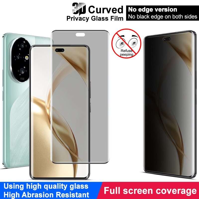 For Honor 200 Pro imak No Edge Version 3D Curved Privacy Full Screen Tempered Glass Film
