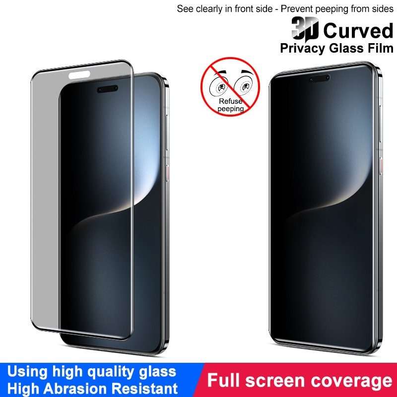 For Honor Magic7 Pro 5G imak 3D Curved Privacy Full Screen Tempered Glass Film
