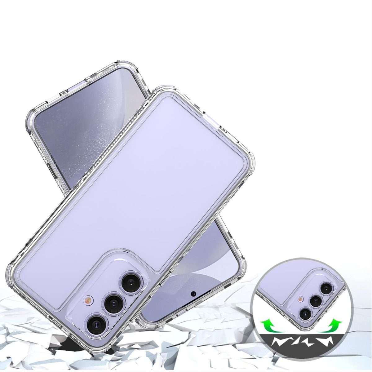 For Samsung Galaxy S25+ 5G / S24+ 5G Acrylic Transparent Phone Case