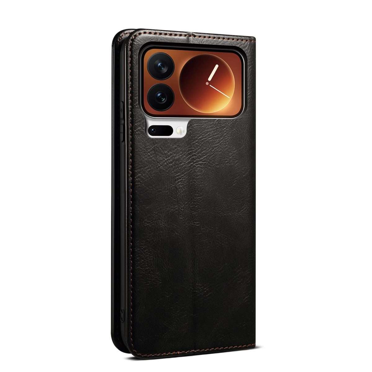 For Xiaomi 17 Pro Max Oil Wax Crazy Horse Texture Leather Phone Case(Black)