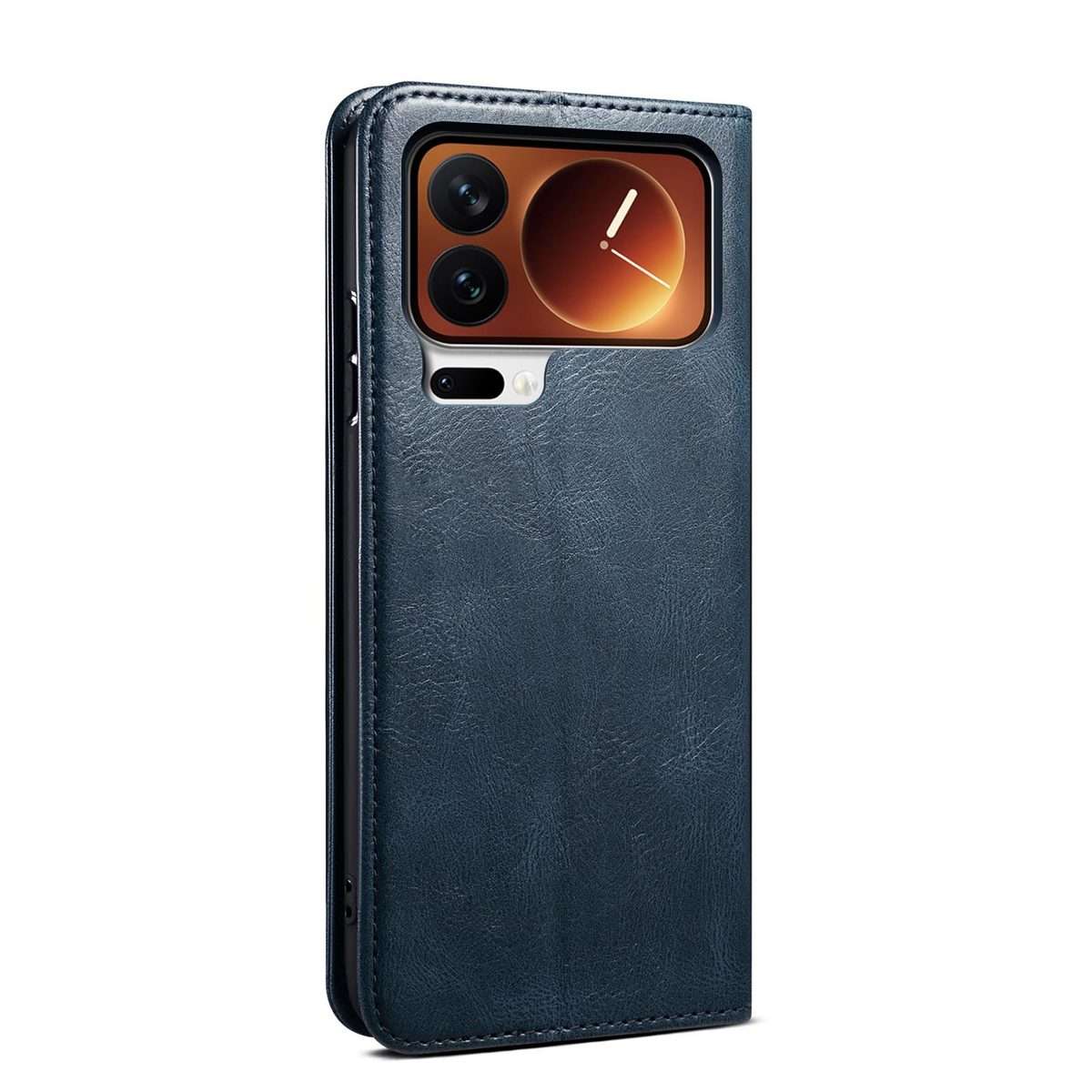 For Xiaomi 17 Pro Max Oil Wax Crazy Horse Texture Leather Phone Case(Blue)