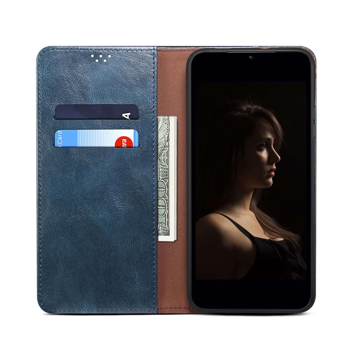 For Xiaomi 17 Pro Max Oil Wax Crazy Horse Texture Leather Phone Case(Blue)