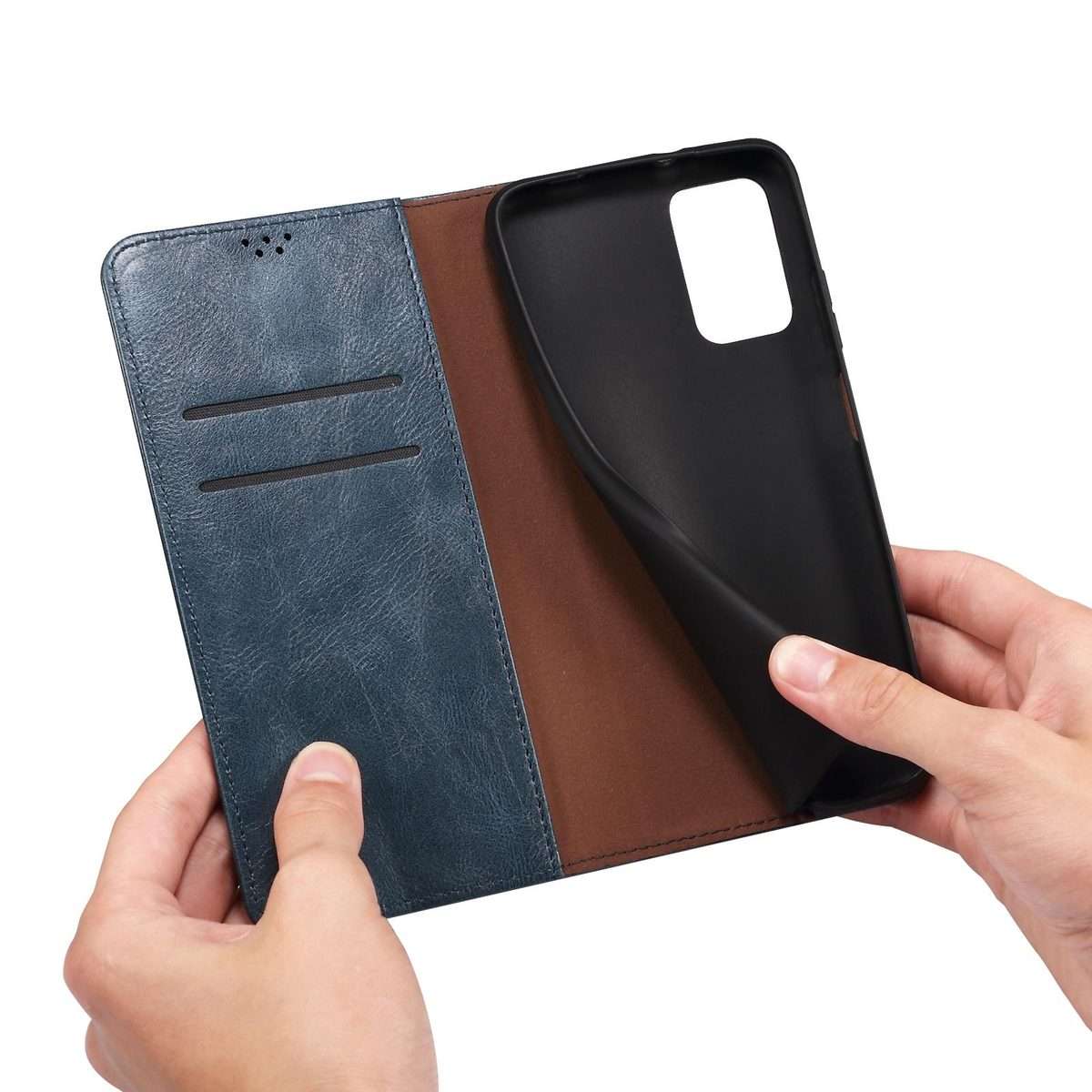For Xiaomi 17 Pro Max Oil Wax Crazy Horse Texture Leather Phone Case(Blue)