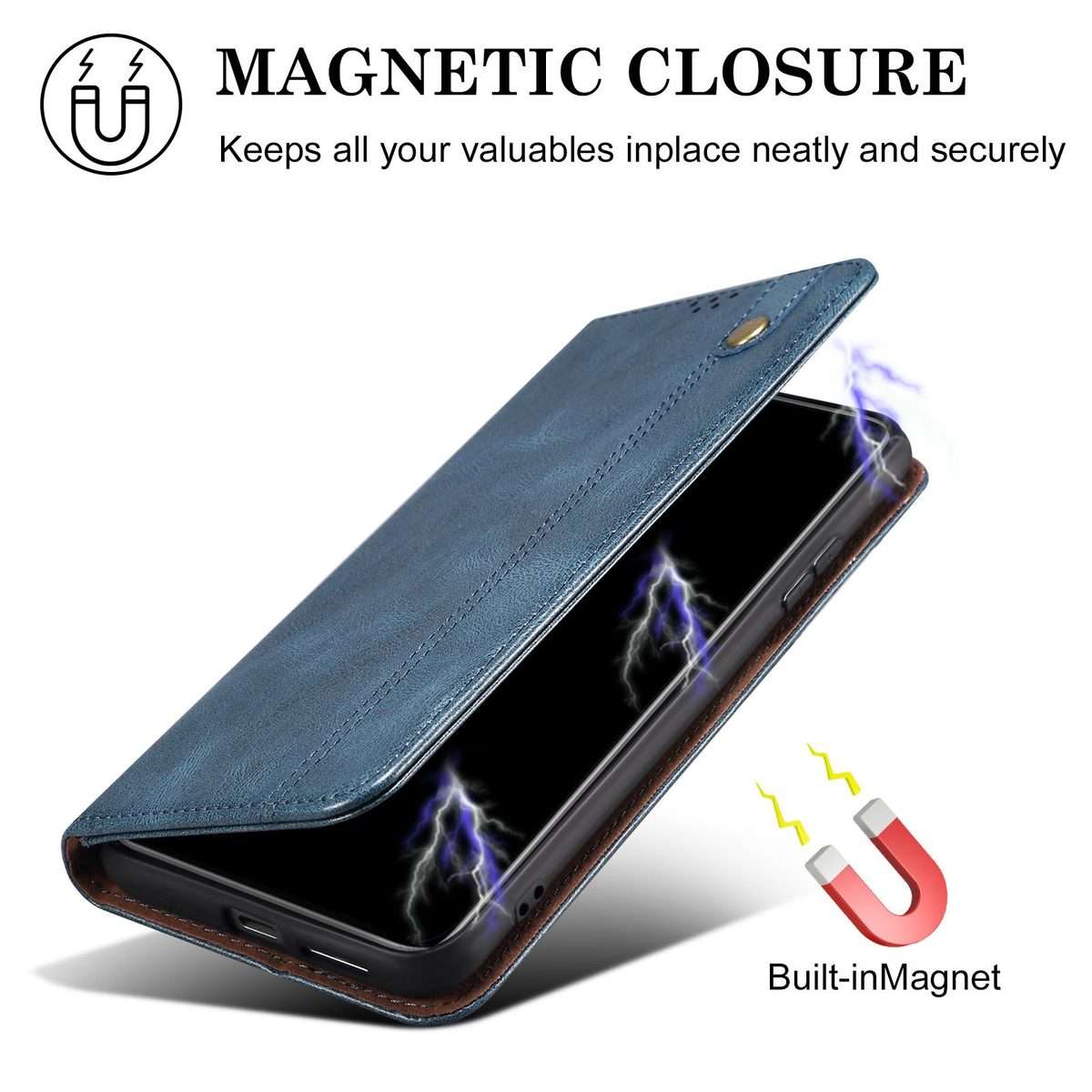 For Xiaomi 17 Pro Max Oil Wax Crazy Horse Texture Leather Phone Case(Blue)