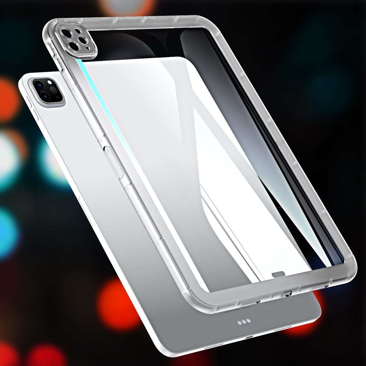 For iPad Pro 12.9 2022 / 2021 / 2020 Clear TPU Tablet Case(Transparent)
