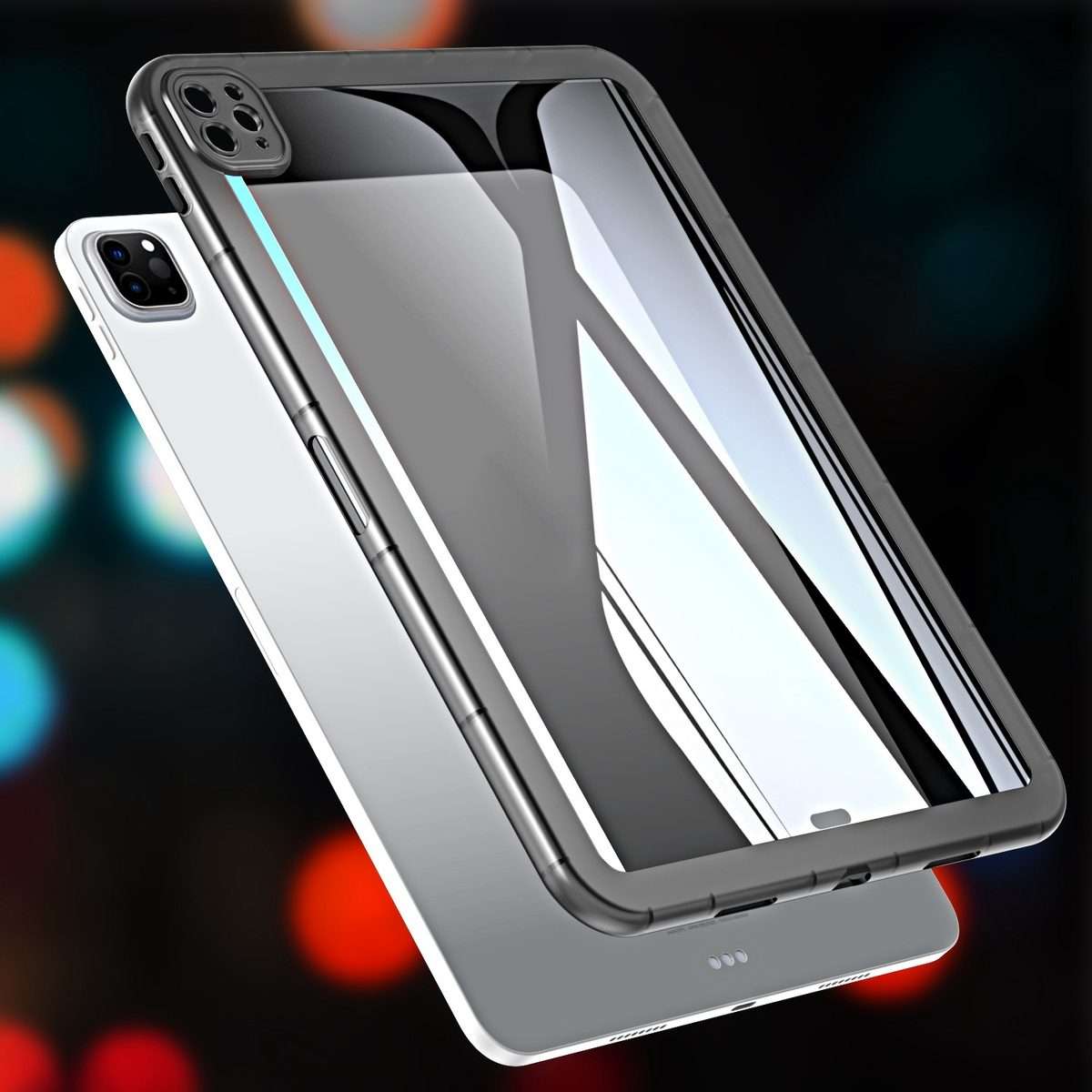 For iPad Pro 11 2022 / 2021 / 2020 Clear TPU Tablet Case(Black)