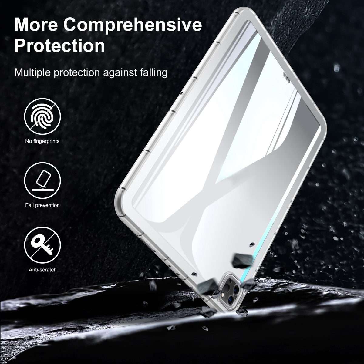 For iPad 2025 / 2022 Clear TPU Tablet Case(Blue)