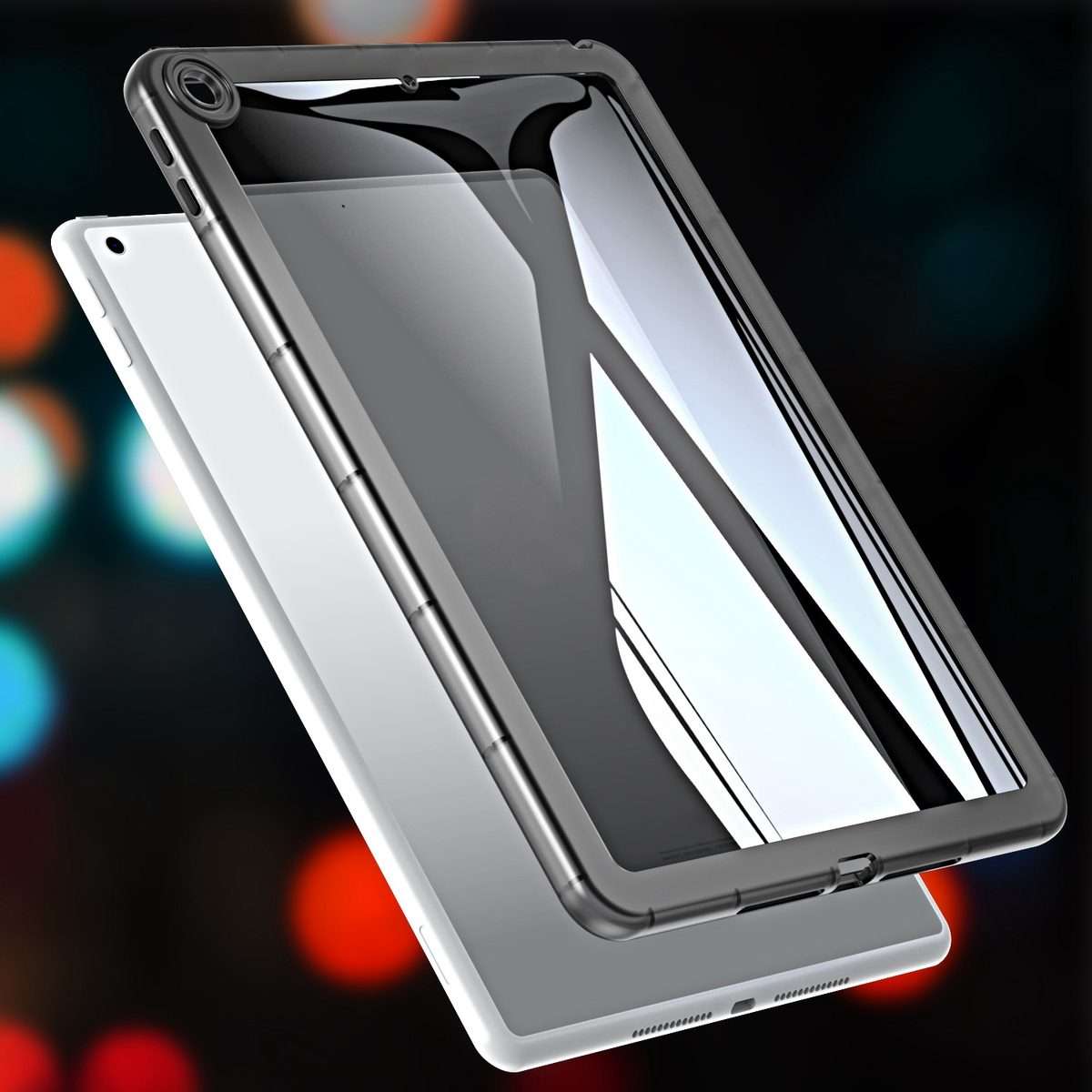 For iPad Air / Air 2 / 9.7 2018 Clear TPU Tablet Case(Black)
