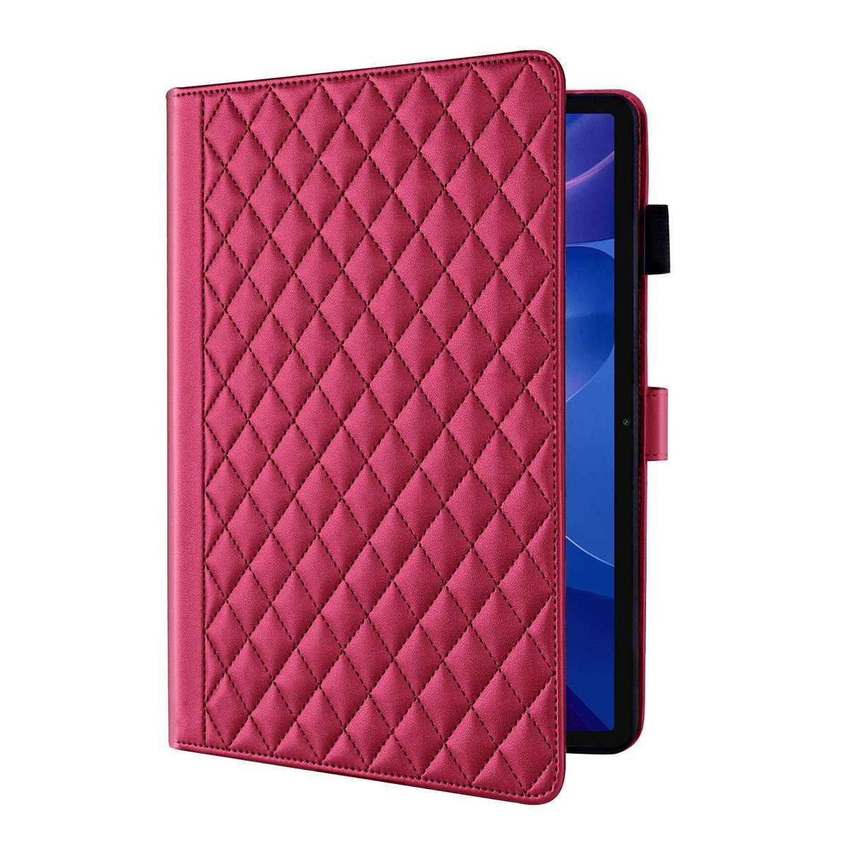 For Xiaomi Redmi Pad 2 / Pad SE 2025 Rhombus Lattice Leather Tablet Case(Red)