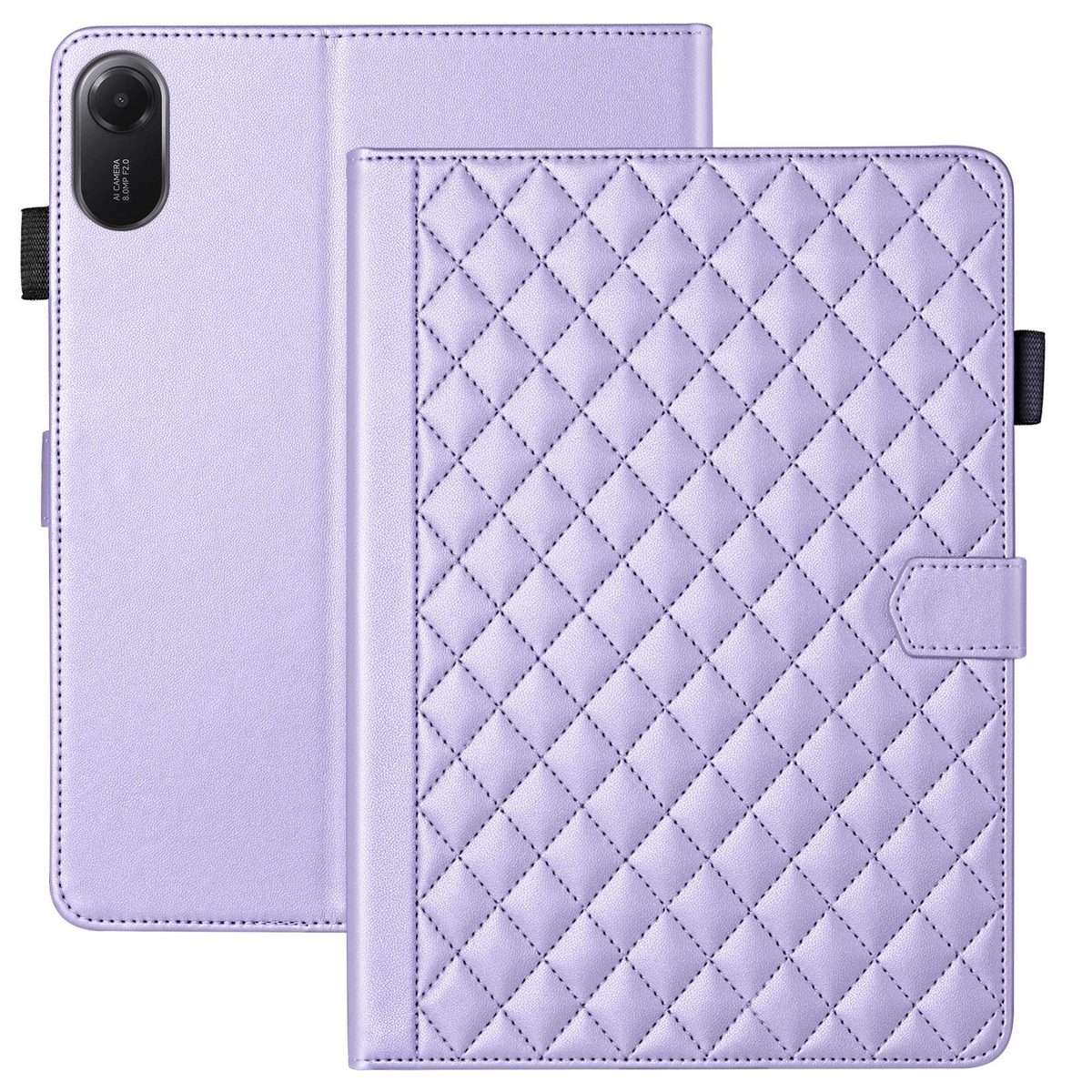 For Xiaomi Redmi Pad 2 / Pad SE 2025 Rhombus Lattice Leather Tablet Case(Purple)