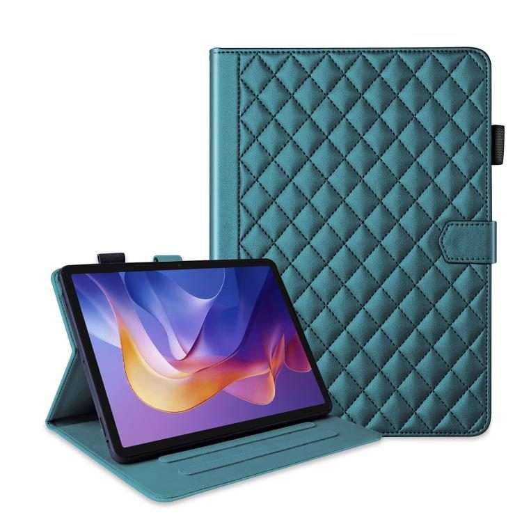 For Xiaomi Redmi Pad 2 / Pad SE 2025 Rhombus Lattice Leather Tablet Case(Dark Green)