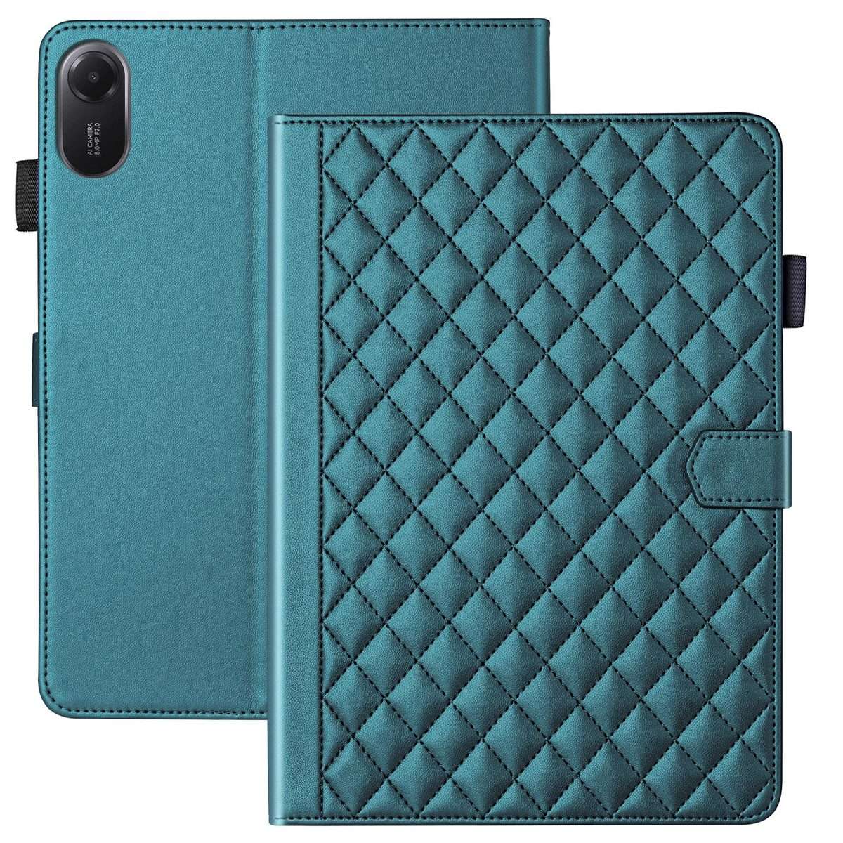 For Xiaomi Redmi Pad 2 / Pad SE 2025 Rhombus Lattice Leather Tablet Case(Dark Green)