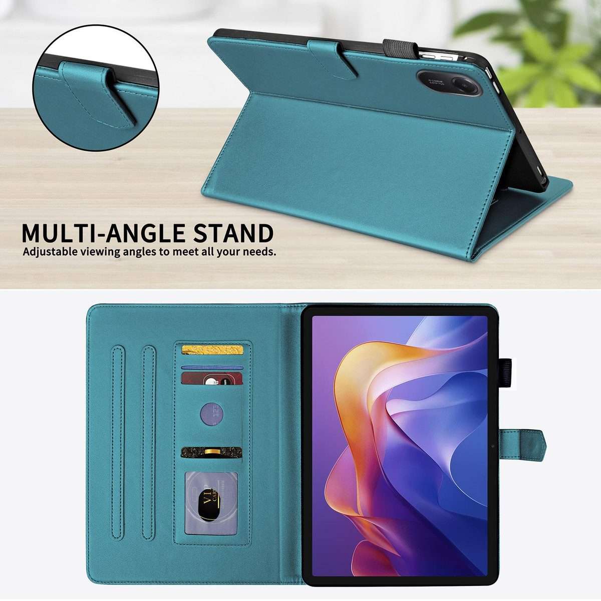 For Xiaomi Redmi Pad 2 / Pad SE 2025 Rhombus Lattice Leather Tablet Case(Dark Green)