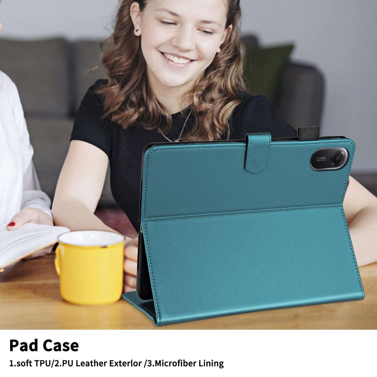 For Xiaomi Redmi Pad 2 / Pad SE 2025 Rhombus Lattice Leather Tablet Case(Dark Green)