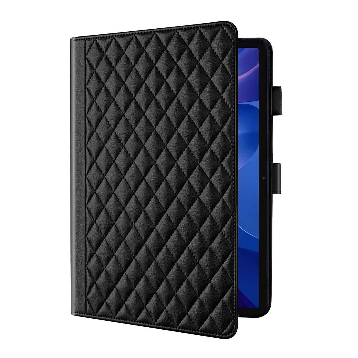 For Xiaomi Redmi Pad 2 / Pad SE 2025 Rhombus Lattice Leather Tablet Case(Black)