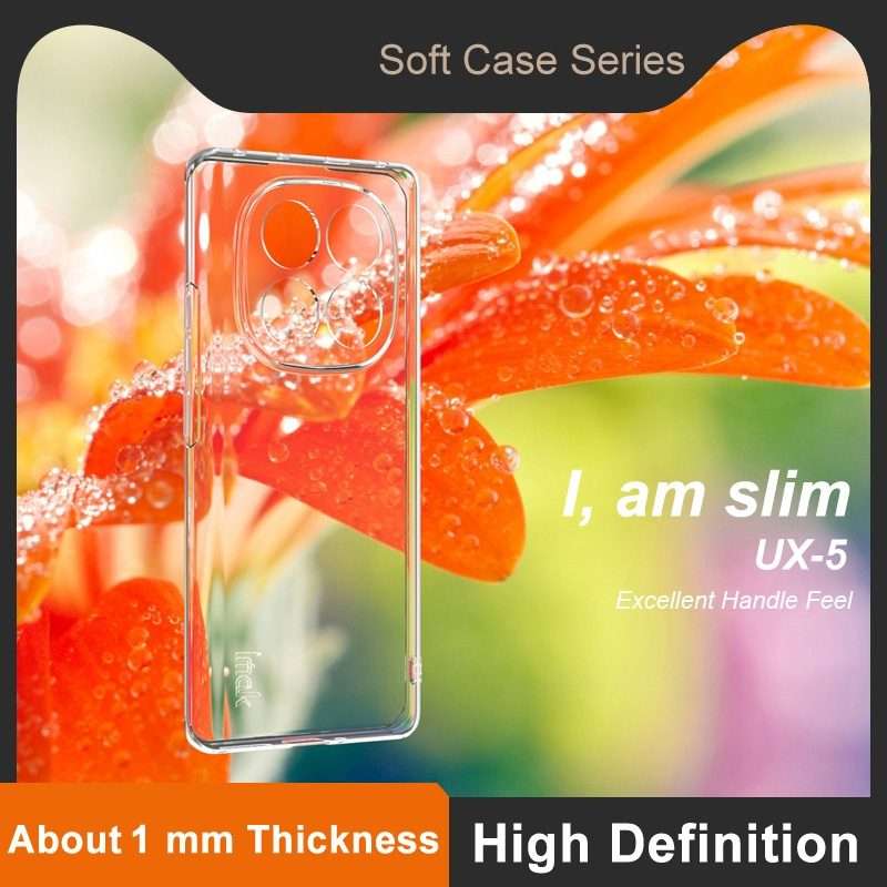 For Redmi Note 14 Pro 5G imak UX-5 Series Super Slim Transparent Shockproof TPU ... (Transparent)